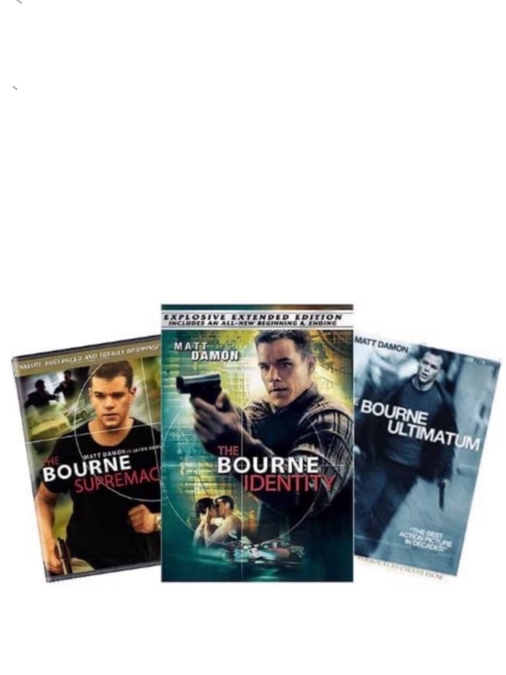3 Bundle DVD Bourne Supremacy Bourne Identity Bourne Ultimatum Matt‎ Damon